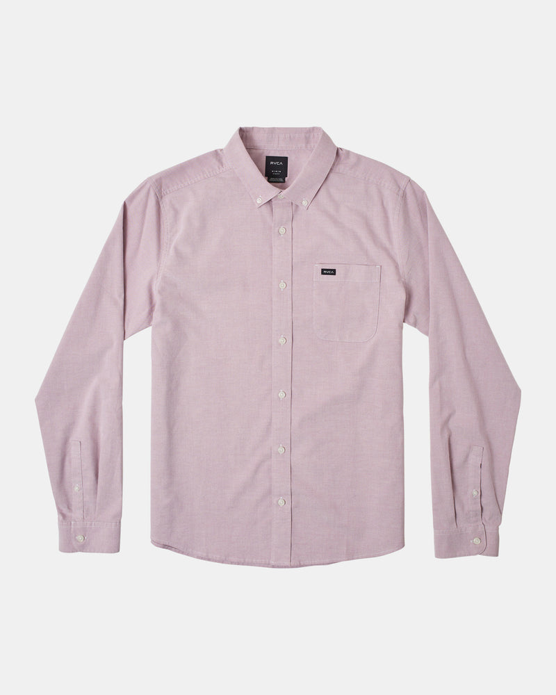 Load image into Gallery viewer, RVCA That&#39;ll Do Stretch Long Sleeve Shirt Lavender M551VRTD-LAV
