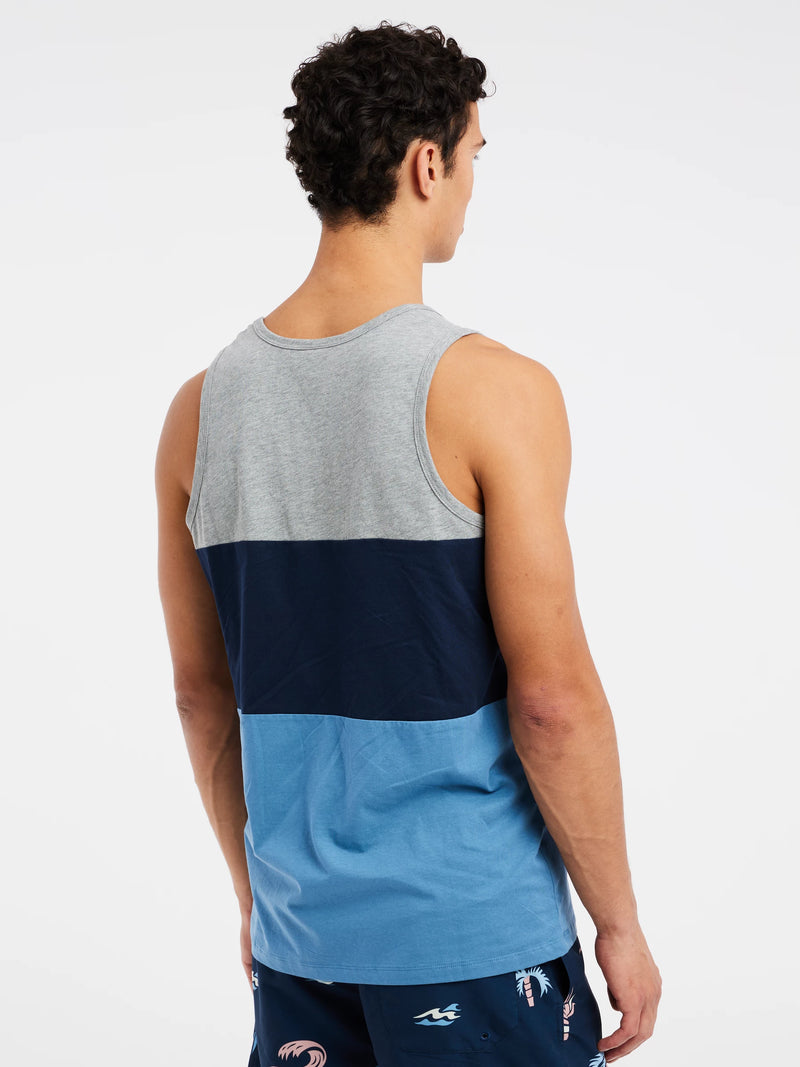 Load image into Gallery viewer, Protest Print Tank Top River Blue 1712631_511
