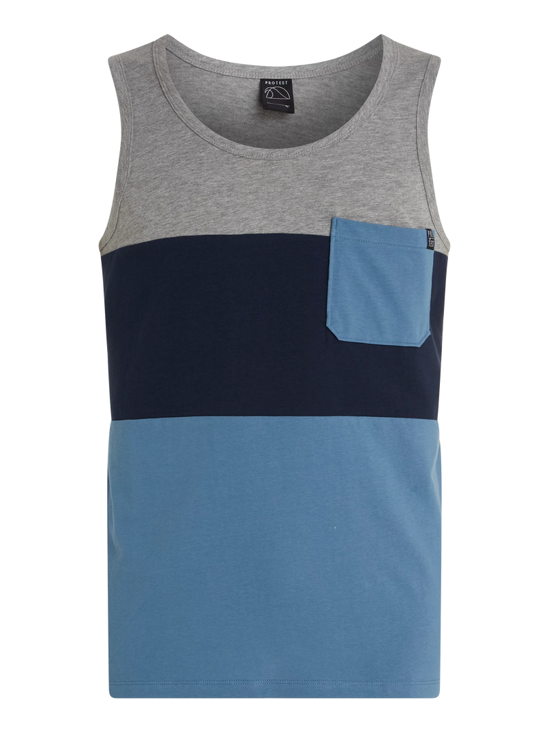 Load image into Gallery viewer, Protest Print Tank Top River Blue 1712631_511
