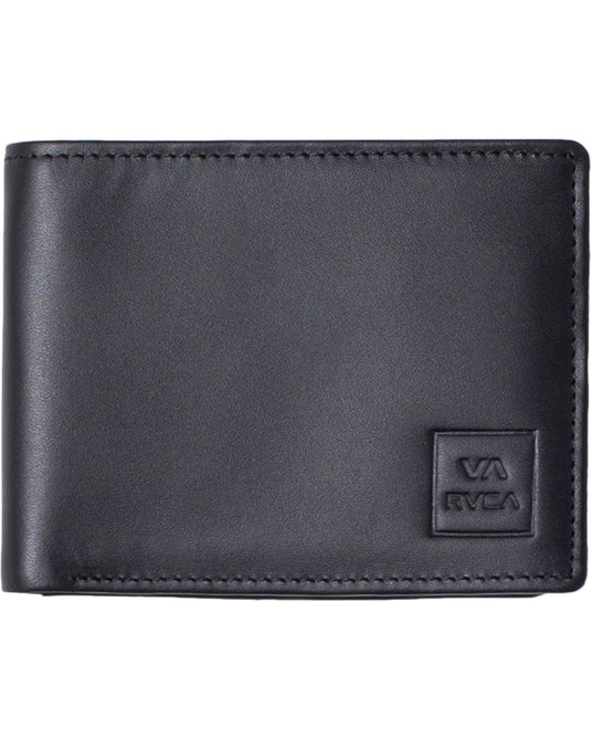 RVCA Cedar Bifold Leather Wallet Black AVYAA00103-0019